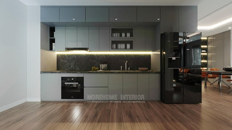 Danh sách các mẫu thiết kế tủ bếp chung cư ấn tượng nhất